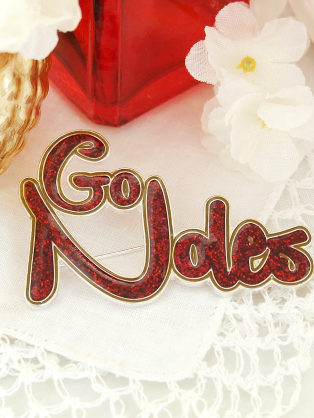 NWT Go Noles" Florida State Slogan Pin